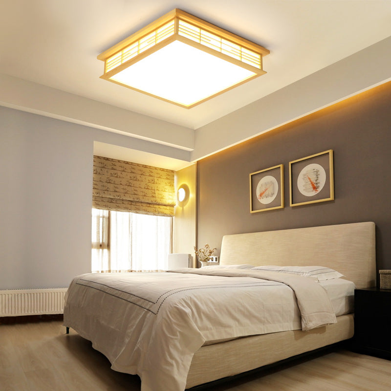 Luminaires de plafond encastrés à LED en bois, luminaire de plafond moderne à montage encastré