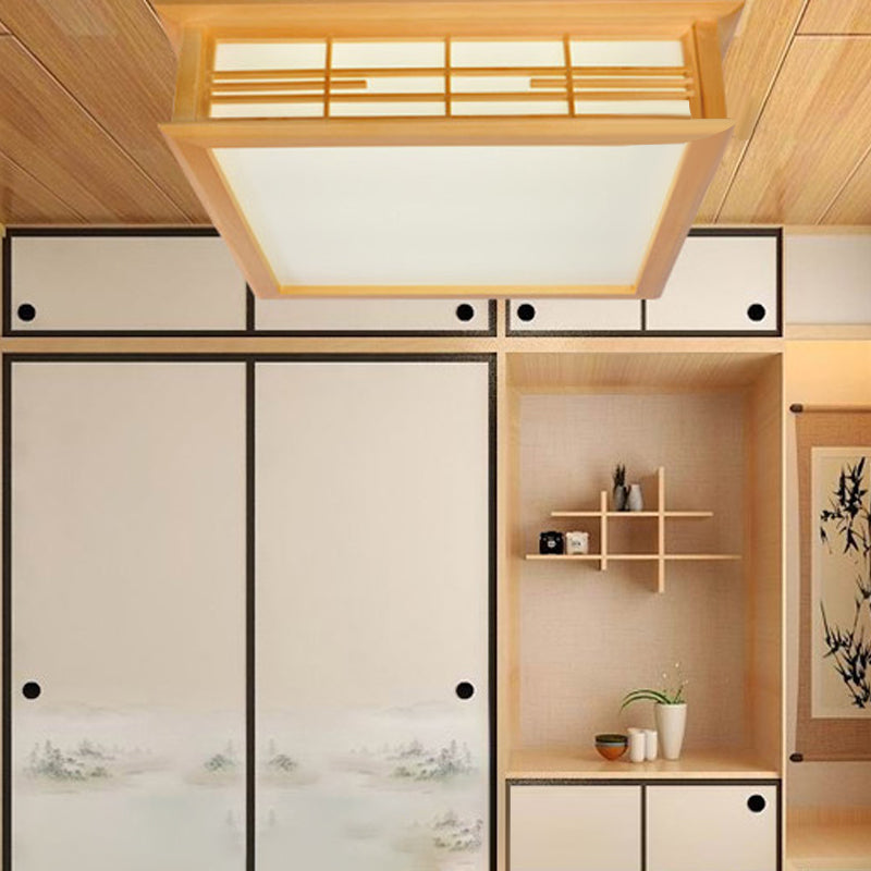 Wooden LED Flush Ceiling Light Fixtures Modern Flush Mount Ceiling Fixture