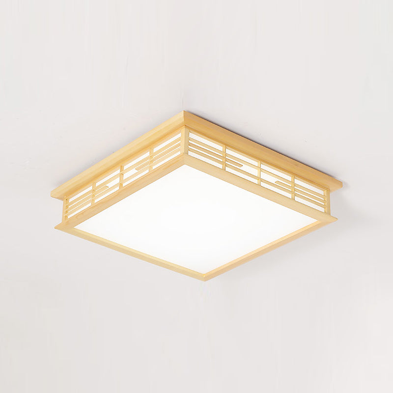 Luminaires de plafond encastrés à LED en bois, luminaire de plafond moderne à montage encastré