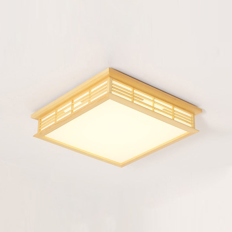 Luminaires de plafond encastrés à LED en bois, luminaire de plafond moderne à montage encastré