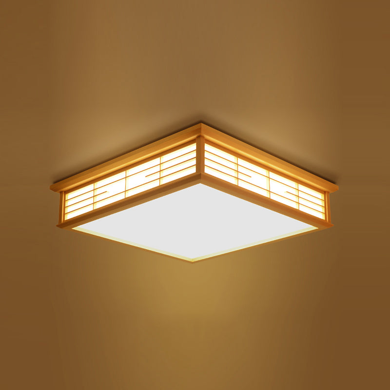 Luminaires de plafond encastrés à LED en bois, luminaire de plafond moderne à montage encastré