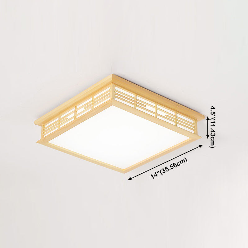 Wooden LED Flush Ceiling Light Fixtures Modern Flush Mount Ceiling Fixture