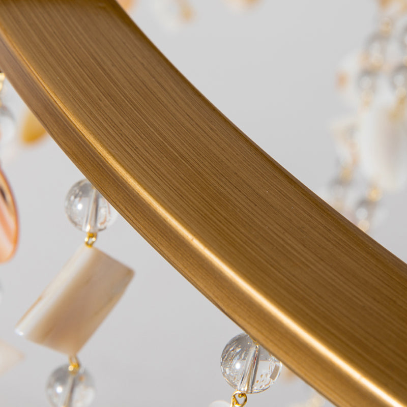 American Candle Shape Chandelier Metal Multi Light Hanging Light for Bedroom