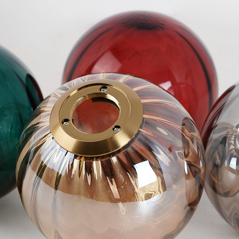 Modern Style Globe Glass Pendant Light Fixtures Living Room Hanging Light