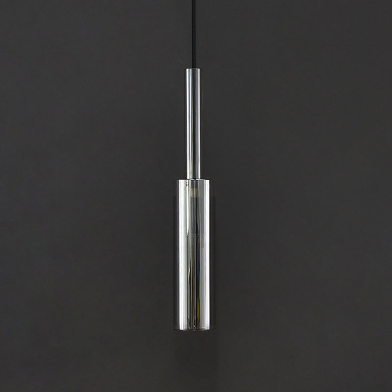 Cylinder Shade Hanging Light Modern Style Crystal Pendant Lights for Living Room