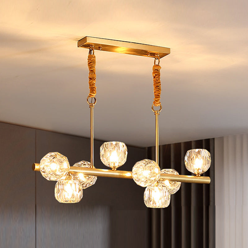 Modern Style Dining Pendant Light Crystal Shade Chandelier Lamp Fixture for Kitchen