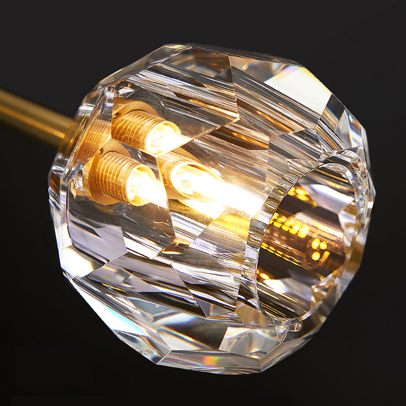 Modern Style Dining Pendant Light Crystal Shade Chandelier Lamp Fixture for Kitchen