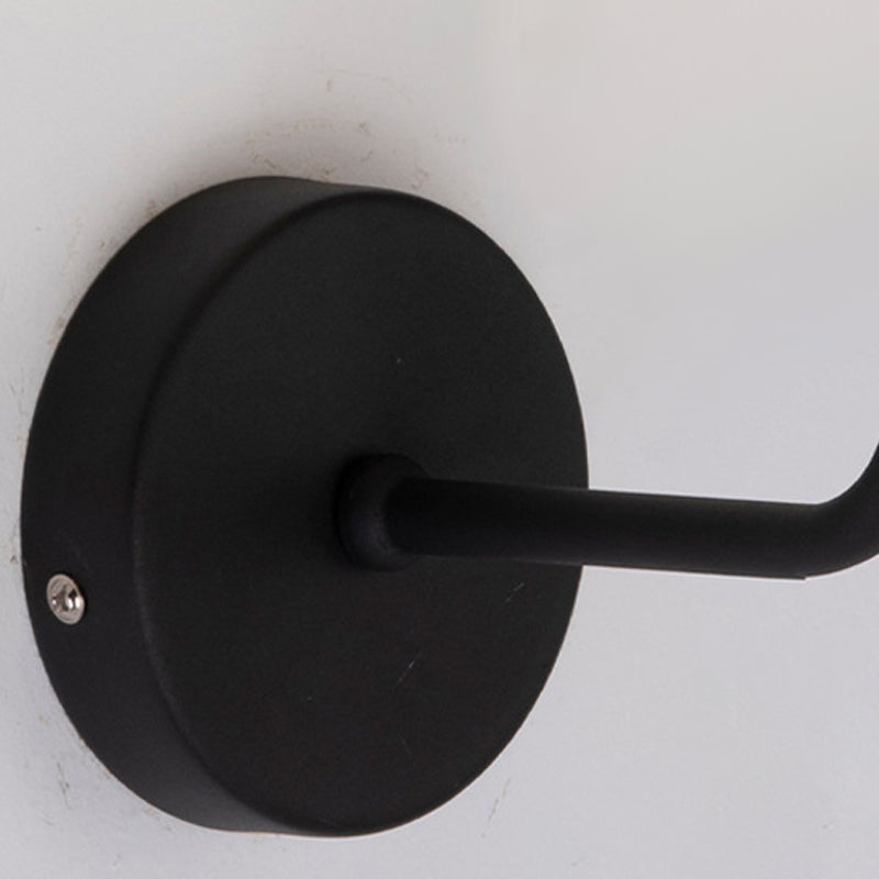 Contemporary Single Head Wall Sconce Glass Lampshade Mounted Light Fixture for Living Room