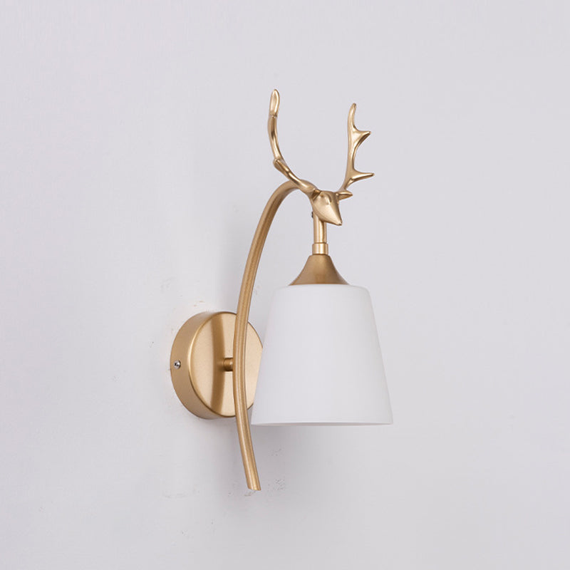 Contemporary Simple Wall Sconce Antler Wall Mounted Light Fixture for Bedroom