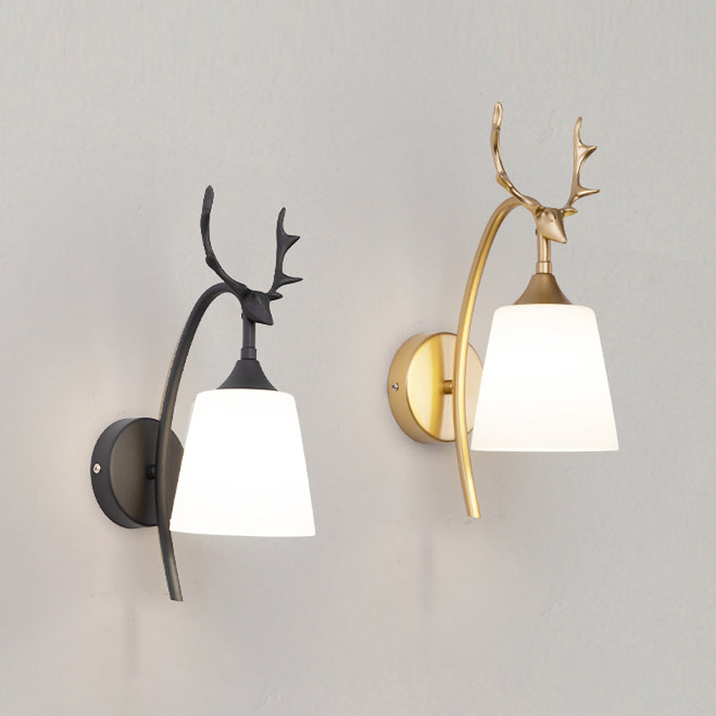 Contemporary Simple Wall Sconce Antler Wall Mounted Light Fixture for Bedroom