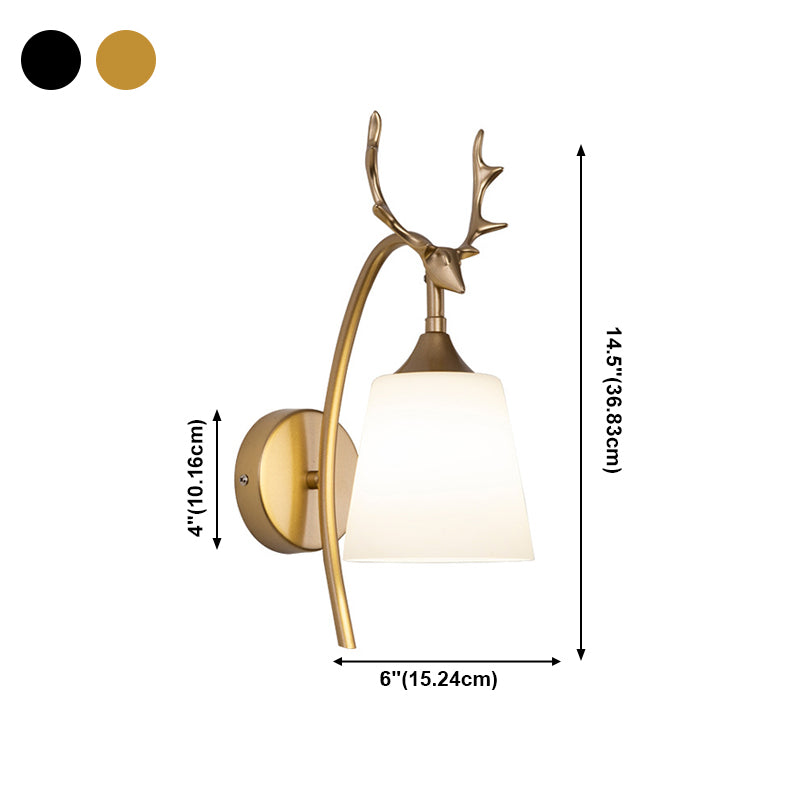 Contemporary Simple Wall Sconce Antler Wall Mounted Light Fixture for Bedroom