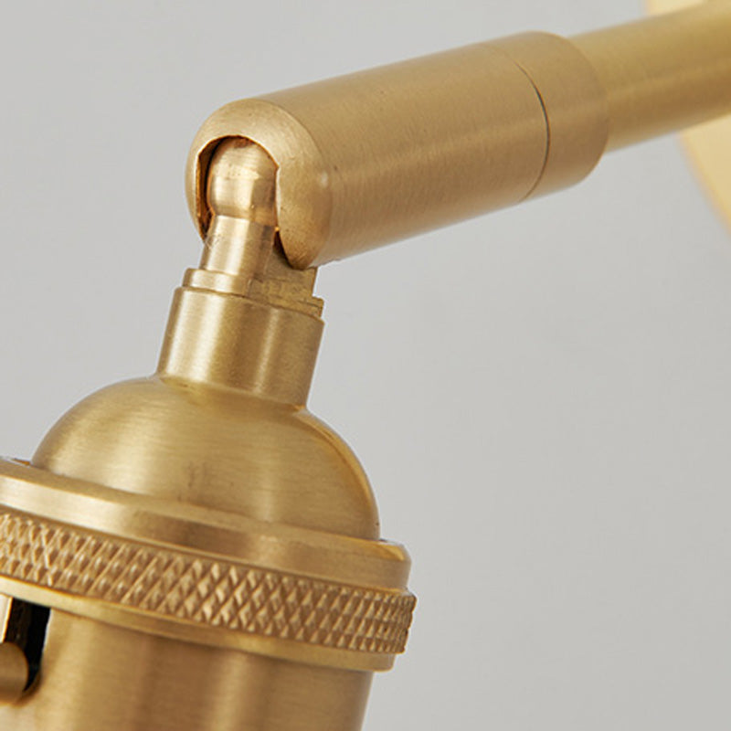 Contemporary Simple Glass Wall Sconce 1 Head Gold Wall Light for Living Room