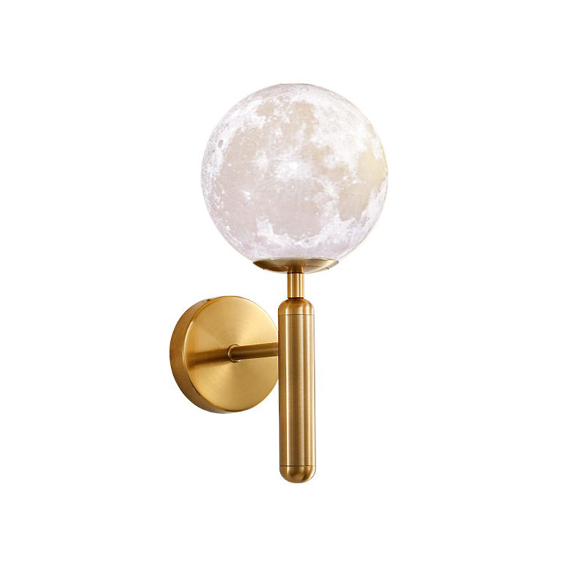 Contemporary 1 Head Wall Light Glass Shade Wall Sconce for Living Room