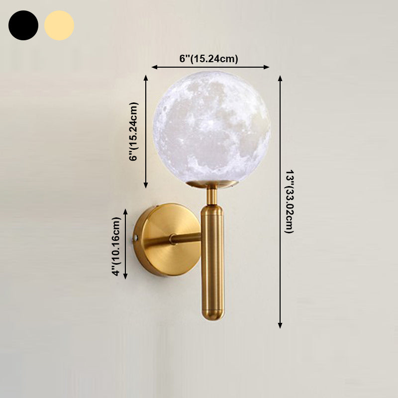 Contemporary 1 Head Wall Light Glass Shade Wall Sconce for Living Room