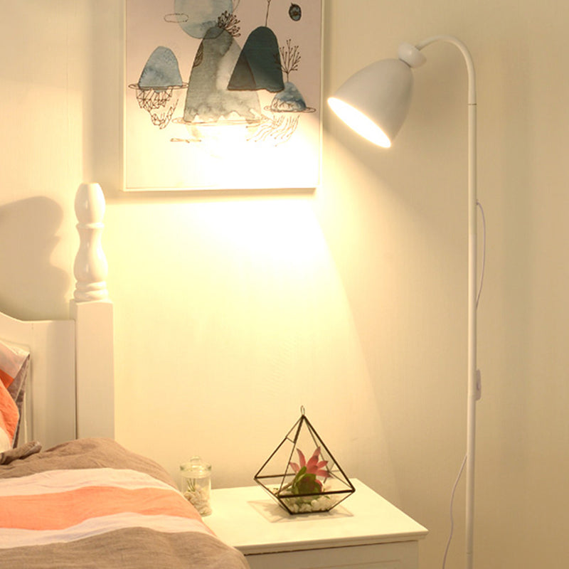 Macaron Metal Floor Reading Lamp 1-Light Floor Light for Living Room