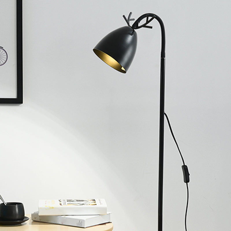 Macaron Metal Floor Reading Lamp 1-Light Floor Light for Living Room