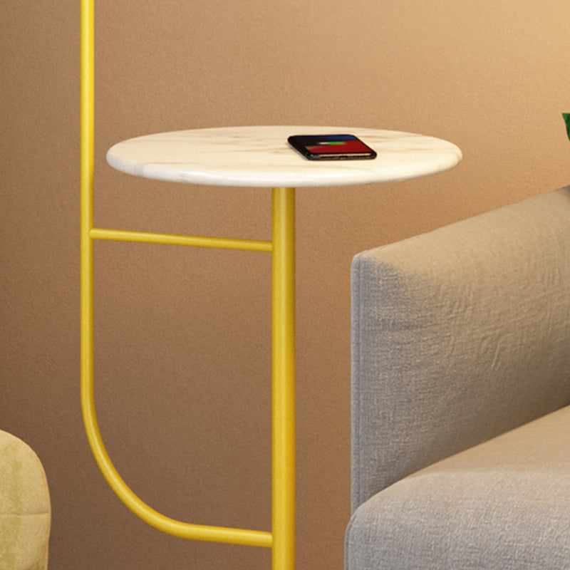 Lámpara de lectura de piso de metal moderna Luz de piso de 1 luz con escritorio para dormitorio