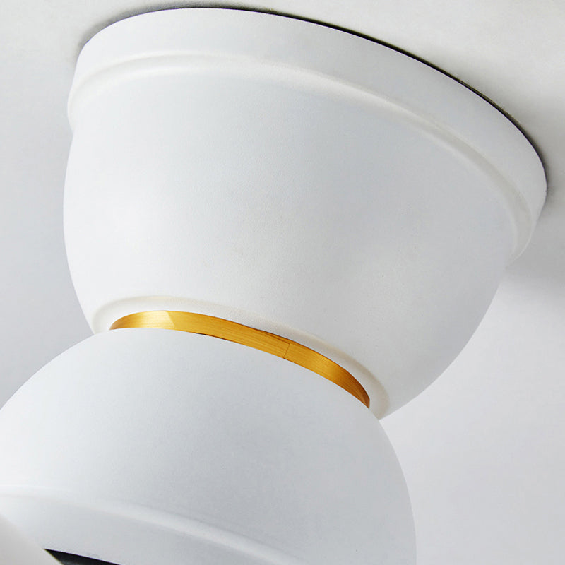 Stilvolle Makkaronlüftungslampe Moderne LED Semi Flush Deckenleuchte für Schlafzimmer