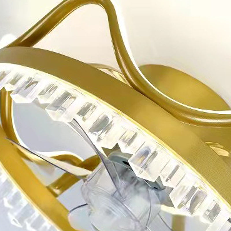 Crown Shape Ceiling Lamp Trendy Nordic LED Ceiling Fan Light for Bedroom