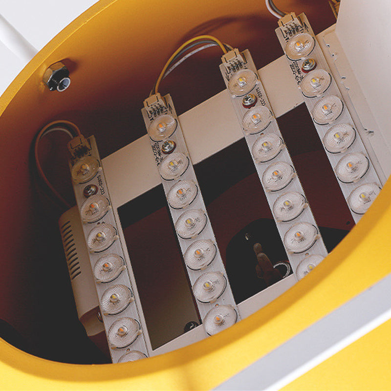 Children's Room Fan Light Fixture Airplane LED Semi-Flush Mount Ceiling Light