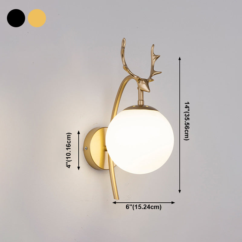 Sala Senter Medina de pared de la asta de vidrio moderno 1 Cabeza de pared montada en la pared.