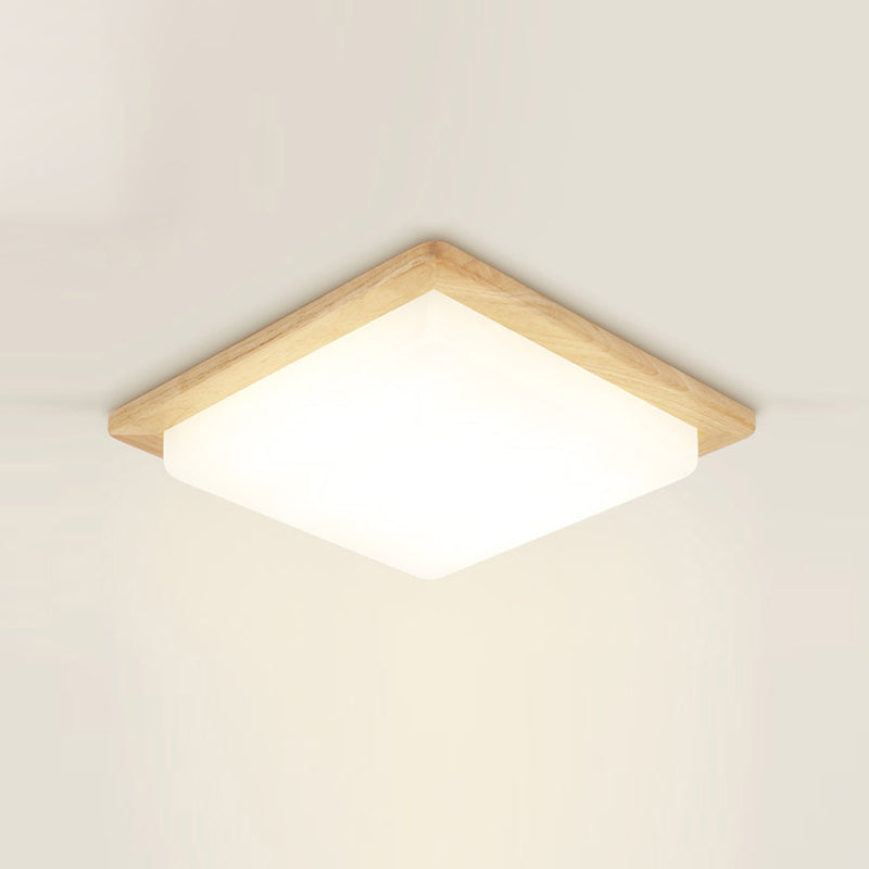 Luminaires de plafond encastrés à LED carrés Luminaire de plafond encastré moderne en bois
