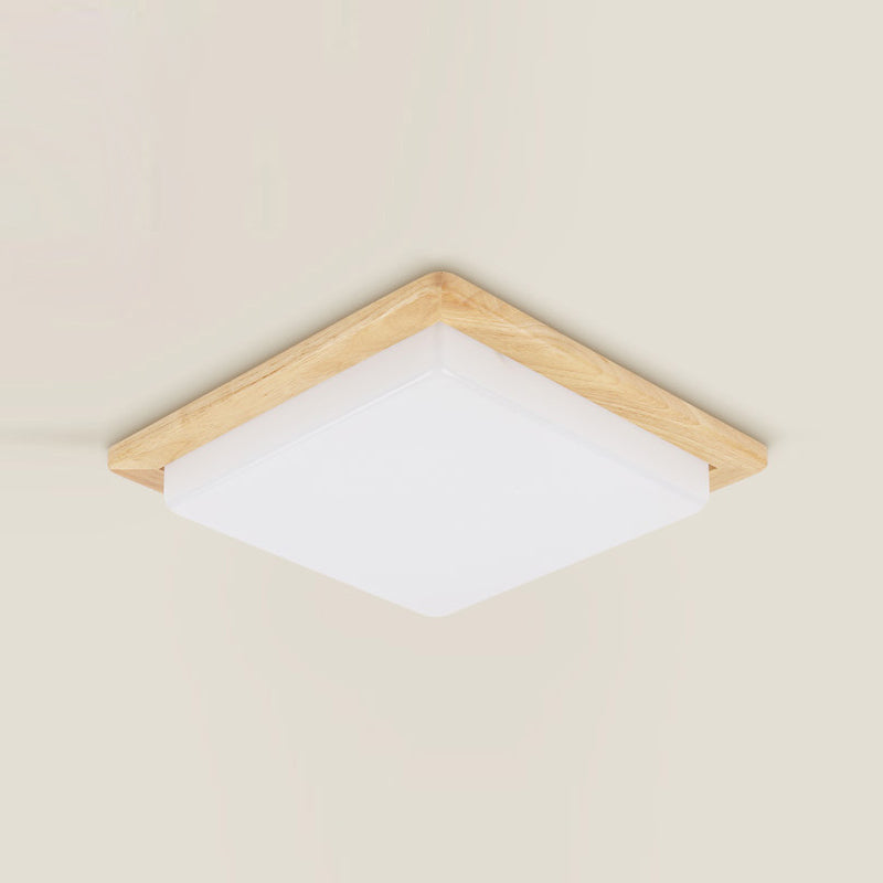 Luminaires de plafond encastrés à LED carrés Luminaire de plafond encastré moderne en bois