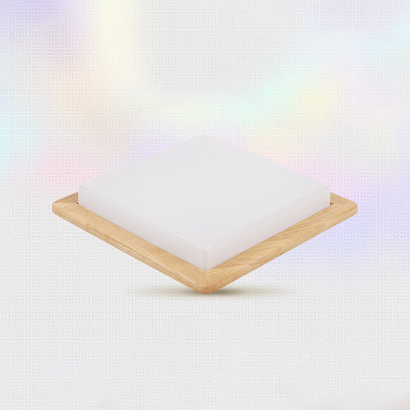 Luminaires de plafond encastrés à LED carrés Luminaire de plafond encastré moderne en bois