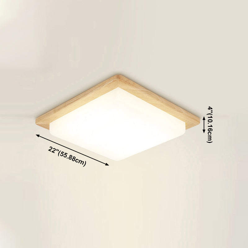 Luminaires de plafond encastrés à LED carrés Luminaire de plafond encastré moderne en bois