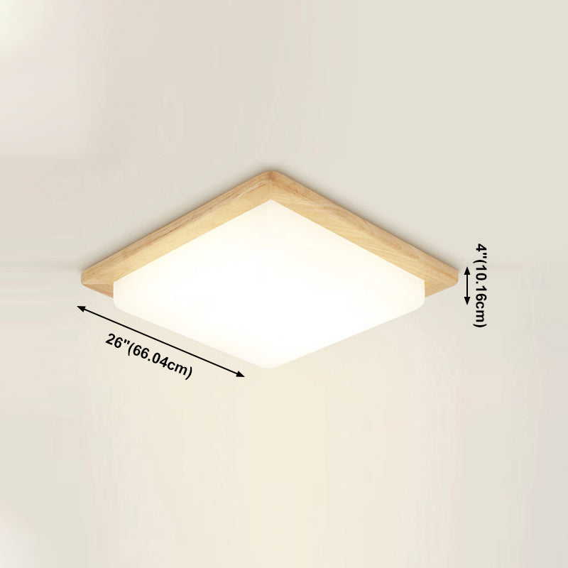 Luminaires de plafond encastrés à LED carrés Luminaire de plafond encastré moderne en bois