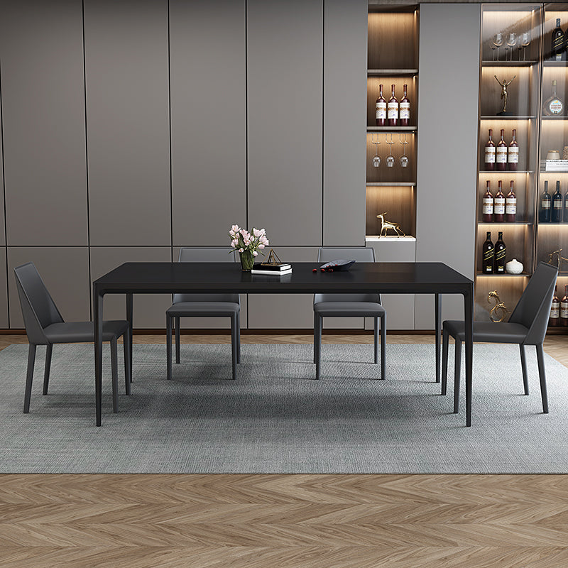 Tavolo da pranzo in pietra sinterizzato in stile moderno 4 gambe base tavolo rettangolo per casa