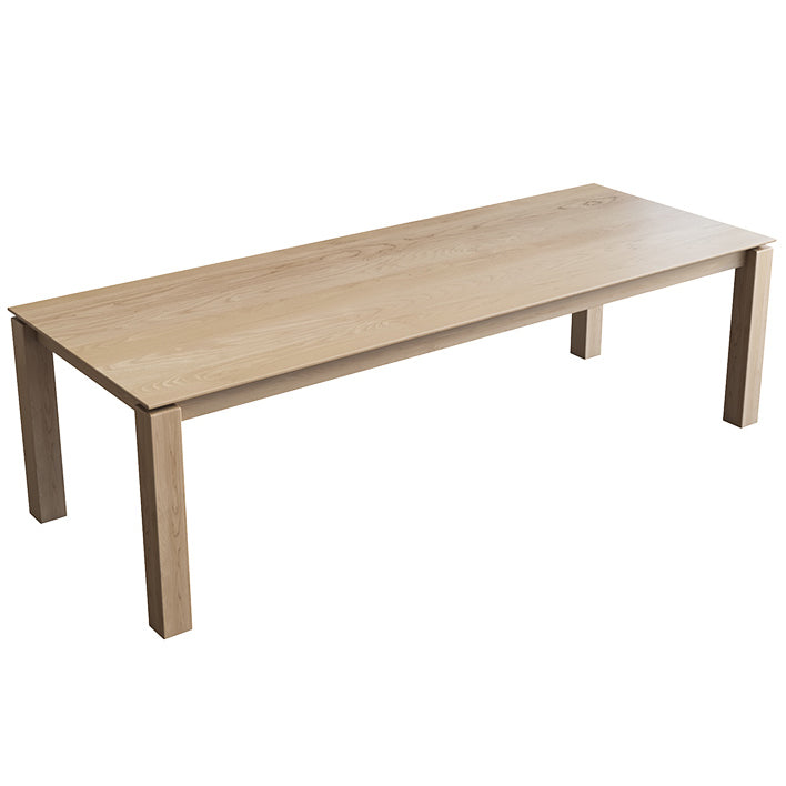 Rectangle Contemporary Dining Table Pine Solid Wood Table with 4 Legs for Dining Room