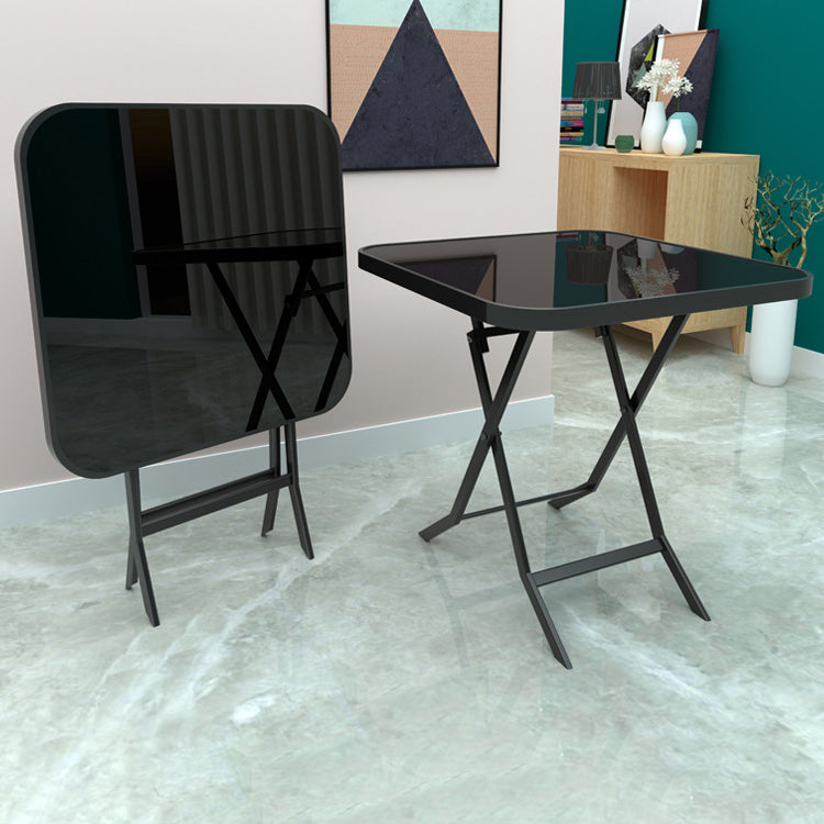Mesa de comedor de estilo moderno Vidrsts Use para el hogar con marco negro
