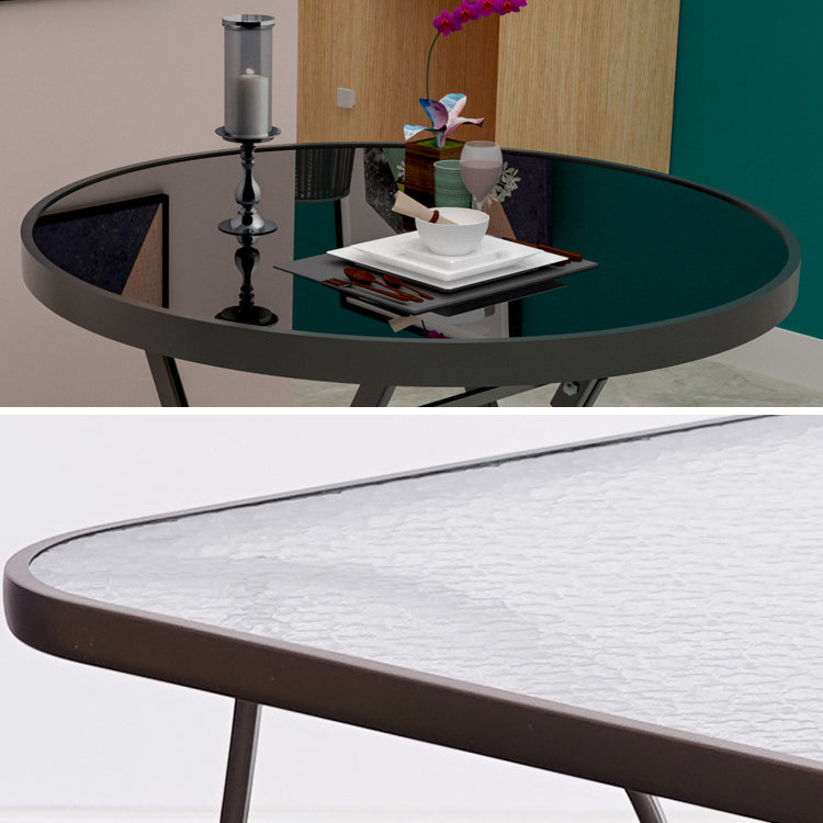 Mesa de comedor de estilo moderno Vidrsts Use para el hogar con marco negro