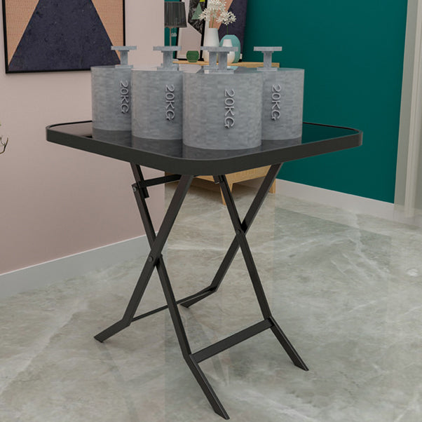 Mesa de comedor de estilo moderno Vidrsts Use para el hogar con marco negro