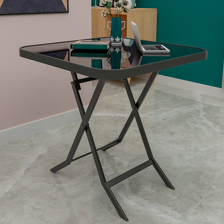 Mesa de comedor de estilo moderno Vidrsts Use para el hogar con marco negro