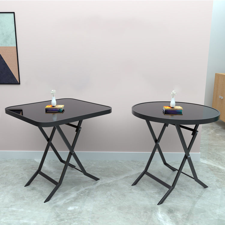Mesa de comedor de estilo moderno Vidrsts Use para el hogar con marco negro