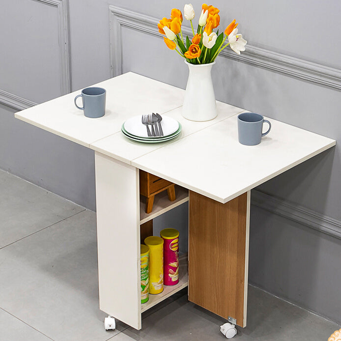 Tableau à manger moderne du milieu du siècle 39.37 "L Table à manger à feuille à feuille en bois pour usage domestique