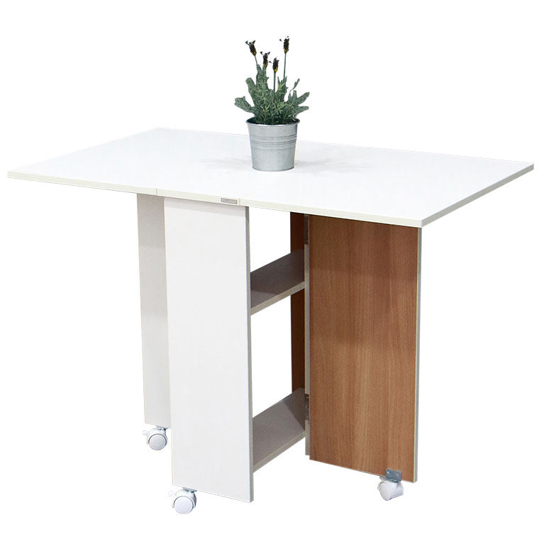 Tableau à manger moderne du milieu du siècle 39.37 "L Table à manger à feuille à feuille en bois pour usage domestique