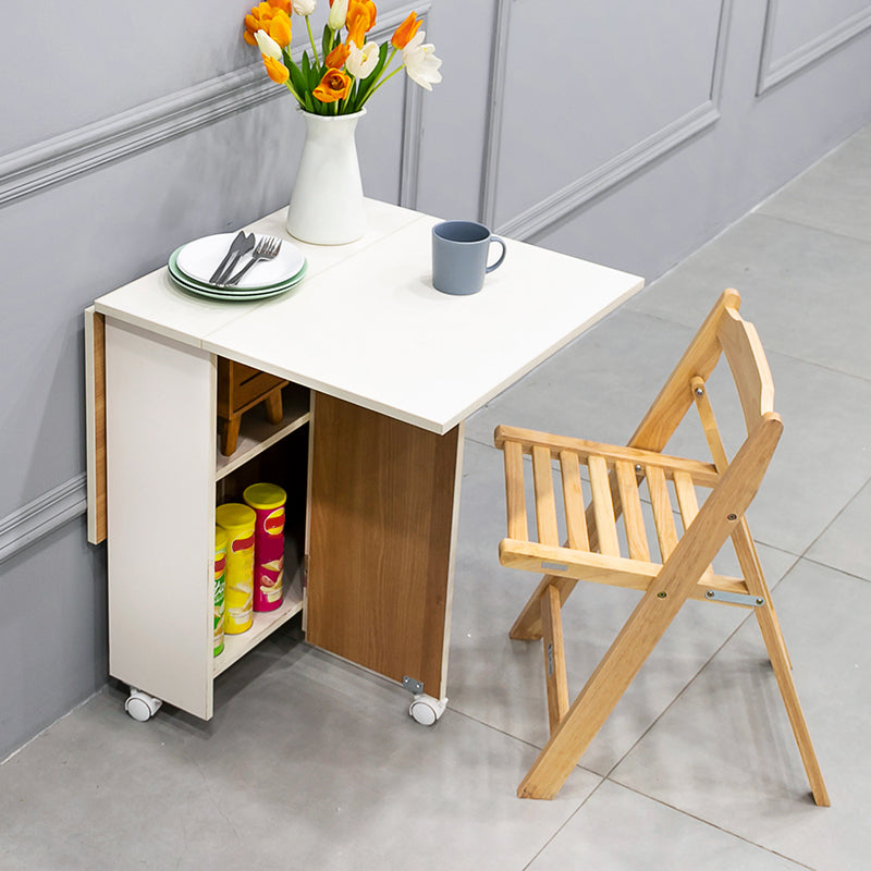 Tableau à manger moderne du milieu du siècle 39.37 "L Table à manger à feuille à feuille en bois pour usage domestique