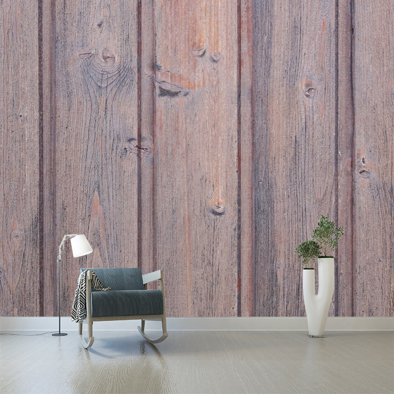 Wood Grain Industrial Style Mural for Dining Room, Personalized Size Available