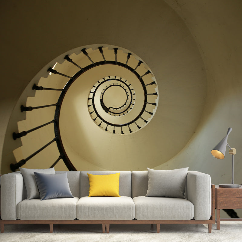 Spiral Staircase Space Extension Mural for Guest Room, Personalized Size Available