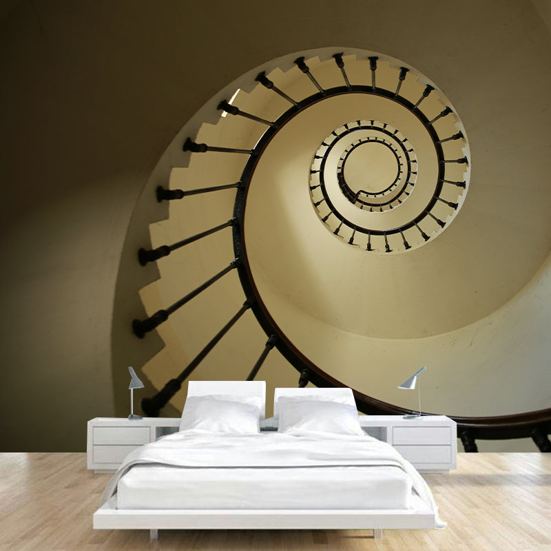 Spiral Staircase Space Extension Mural for Guest Room, Personalized Size Available