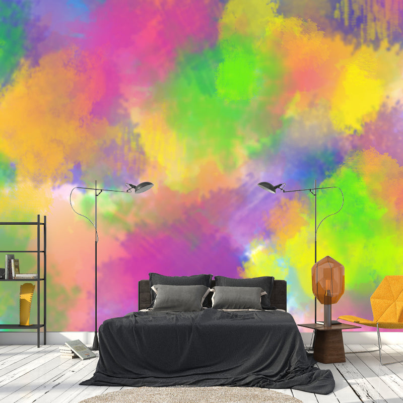 Mildew Resistant Abstract Pattern Mural Wallpaper Decorative Wall Art for Bedroom