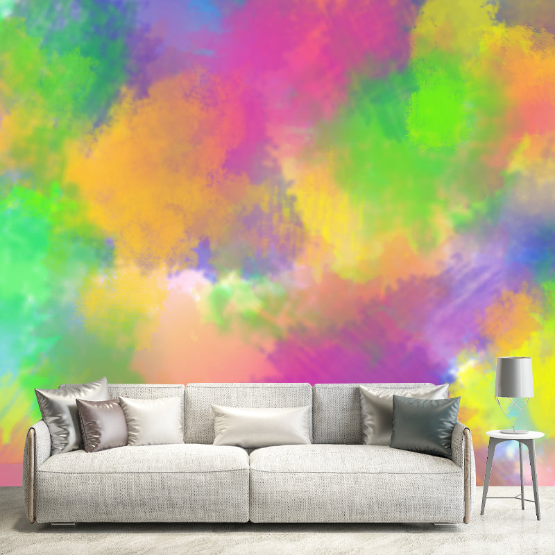 Mildew Resistant Abstract Pattern Mural Wallpaper Decorative Wall Art for Bedroom