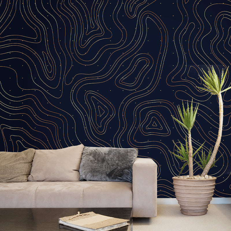 Mildew Resistant Abstract Pattern Mural Decorative Wall Covering for Room