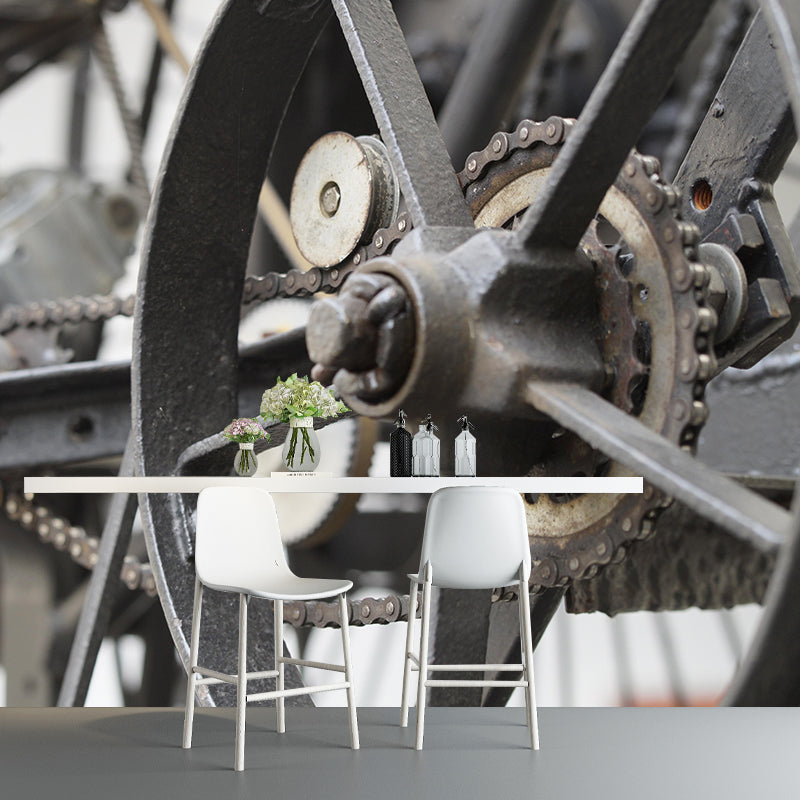 Industrial Metal Mildew Resistant Mural Wallpaper Decorative Wall Art for Decoration