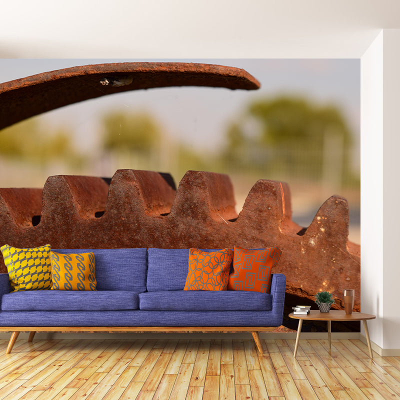 Mildew Resistant Industrial Metal Mural Wallpaper Decorative Wall Art for Decoration