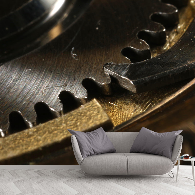 Mildew Resistant Industrial Metal Mural Wallpaper Decorative Wall Art for Decoration