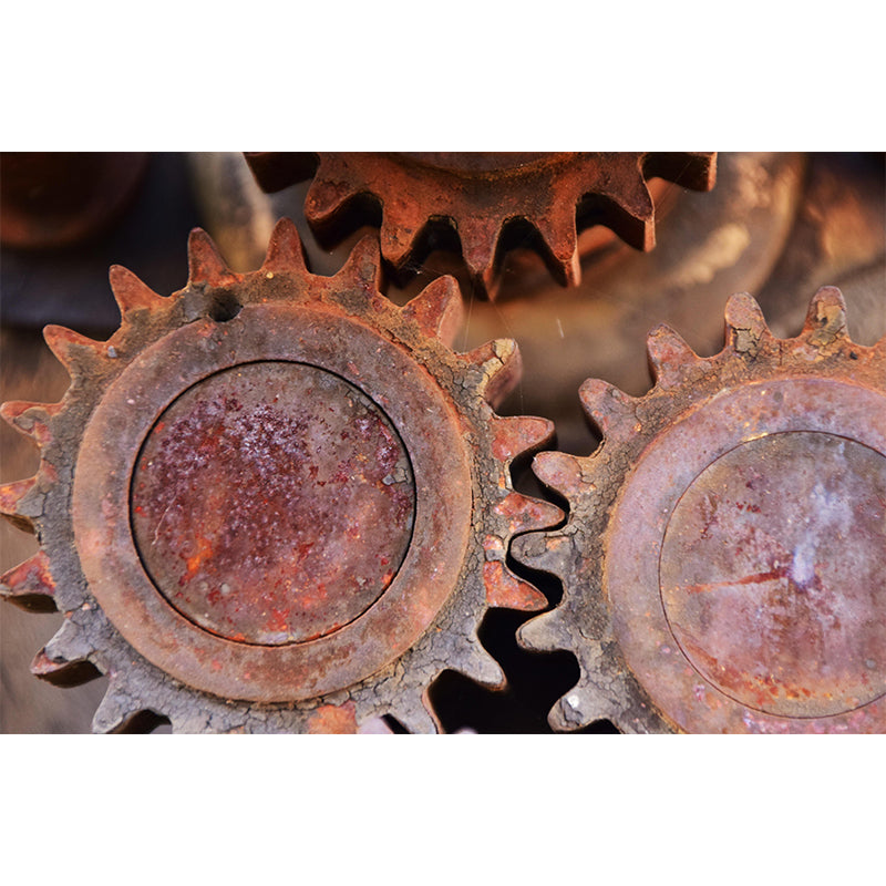 Mildew Resistant Industrial Metal Mural Wallpaper Decorative Wall Art for Decoration